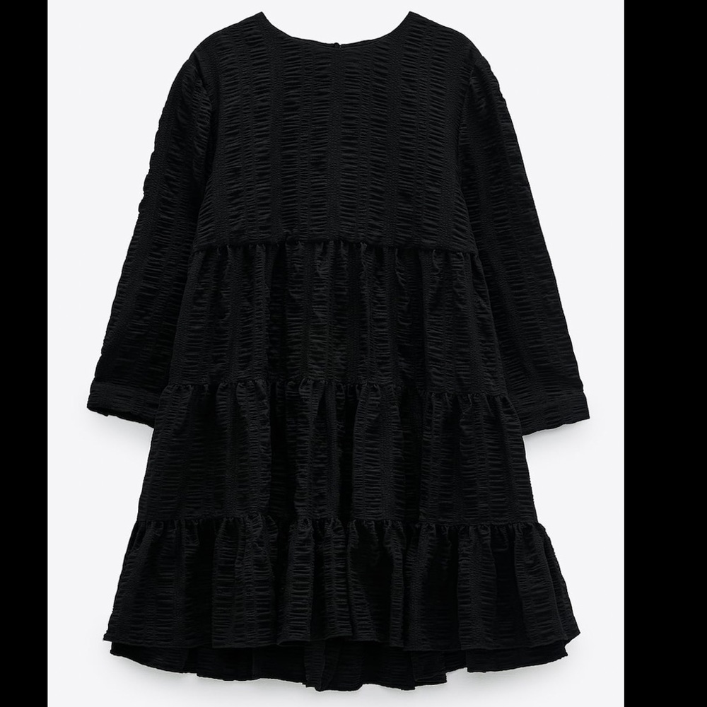 NWT ZARA BLACK MINI TWEED DRESS